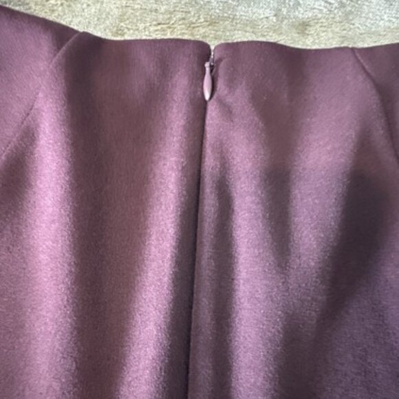 EXPRESS Burgundy Classic Cap Sleeve Slit Pencil Dress Large Fitted Cocktail - Picture 11 of 15